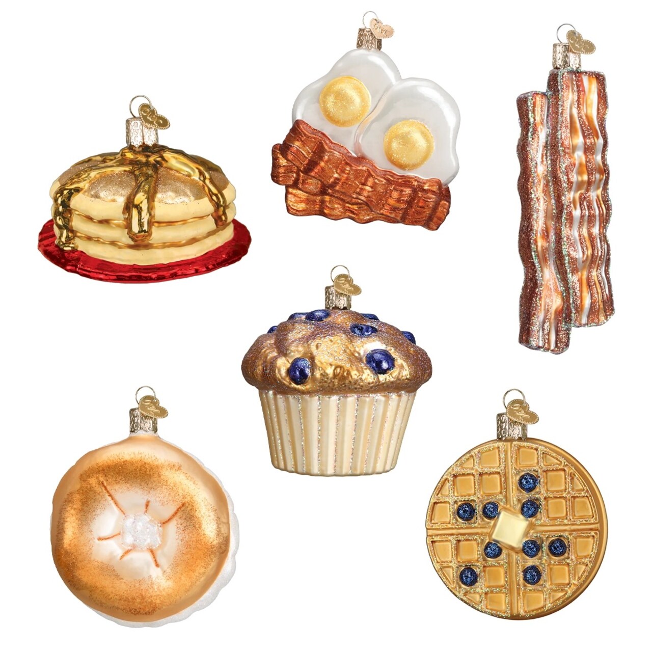 Old World Christmas: Breakfast Hanging Ornaments, Set of 6